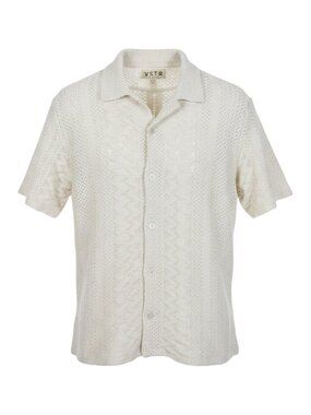 VSTR Men's Premium Knit Short Sleeve Shirt M White